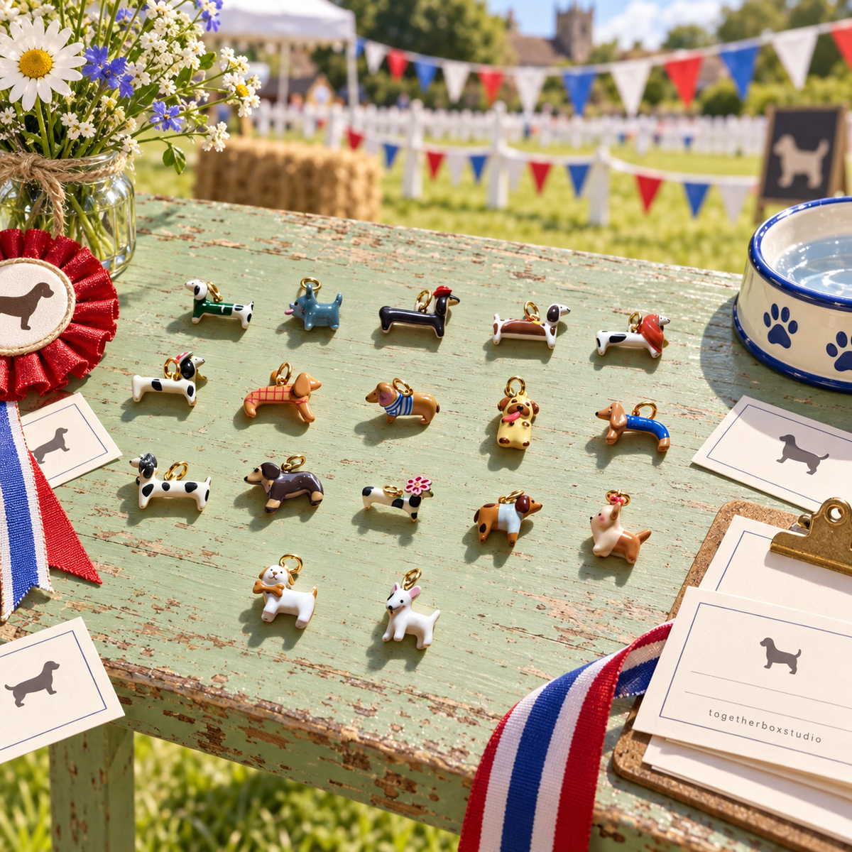 The Village Dog Show Day – Copper & Stainless Steel Dog Charms & Pendants