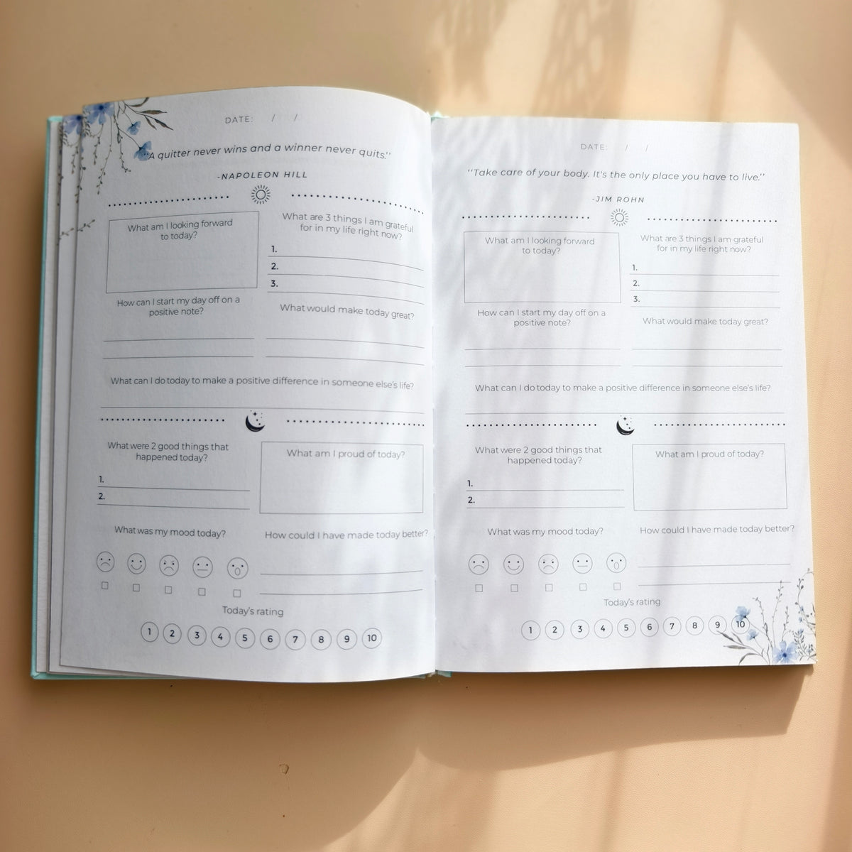My Daily Self Care Journal – Morning & Evening Reflections