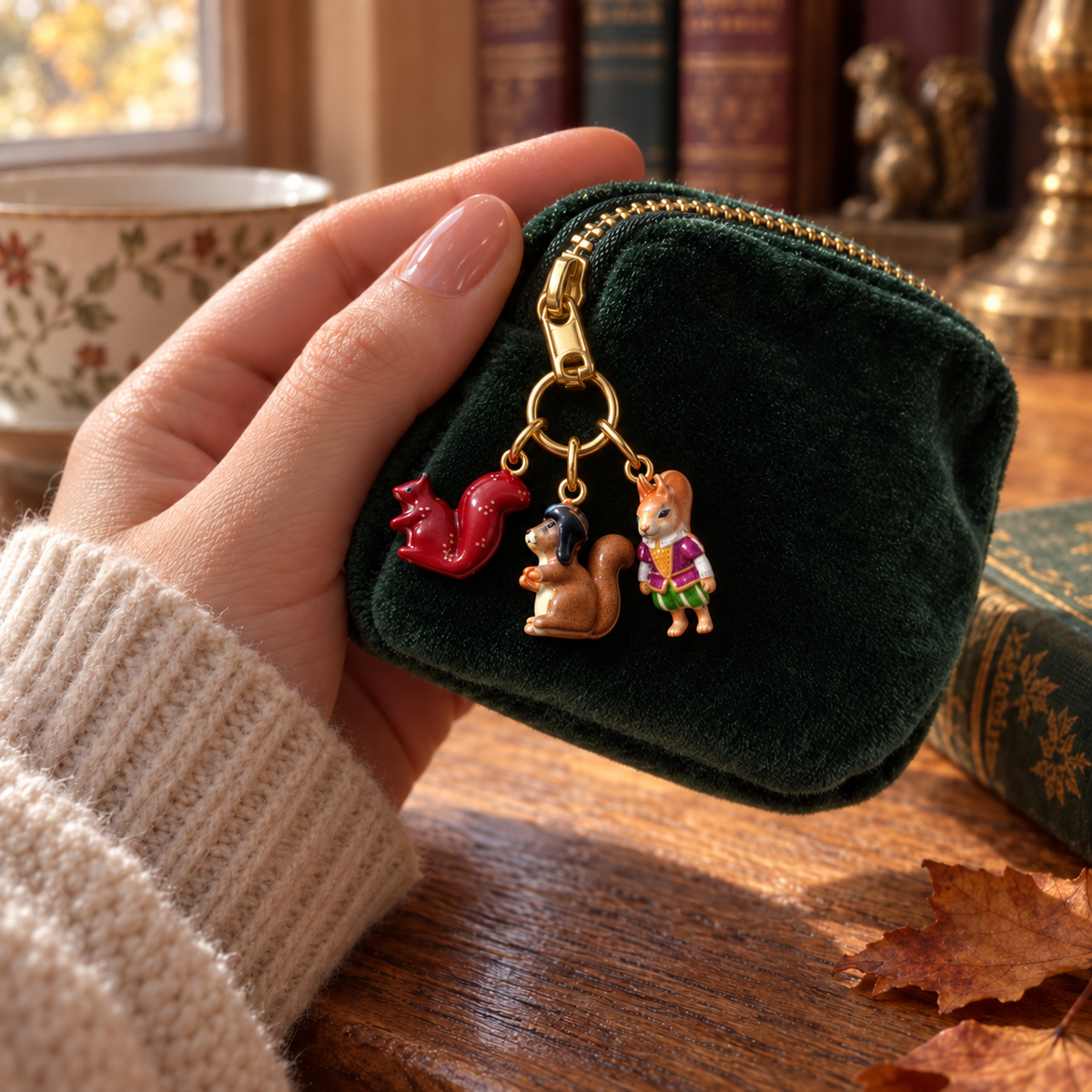 The Oak-Tree Social Club – Copper& Stainless Steel Squirrel Charms & Pendants