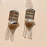 St Peter's Dome Tassel Drop Earrings – Gold-plated copper & Silver-plated copper