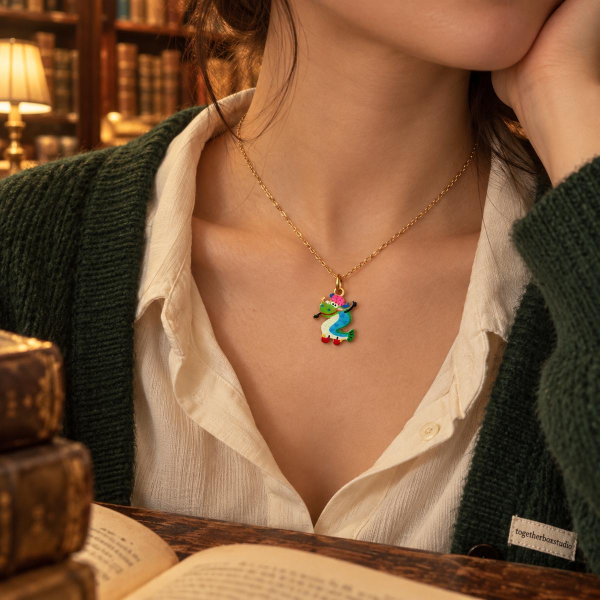 The Storybook Visitor – Copper Dragon Charm & Pendant