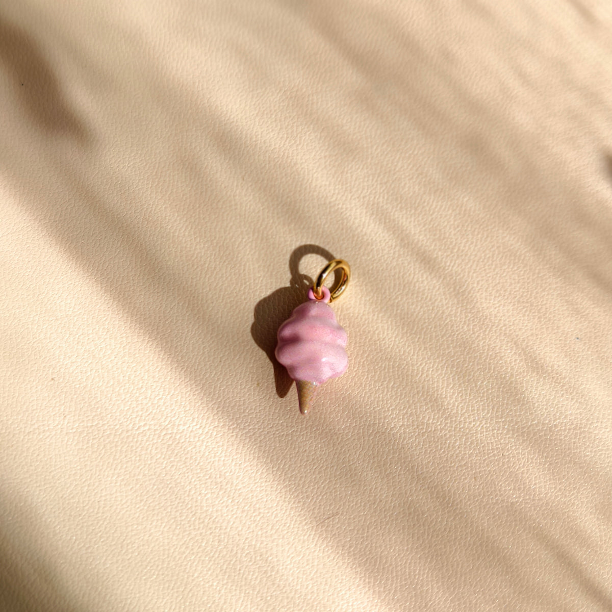 Actual Pink Soft Serve copper charm