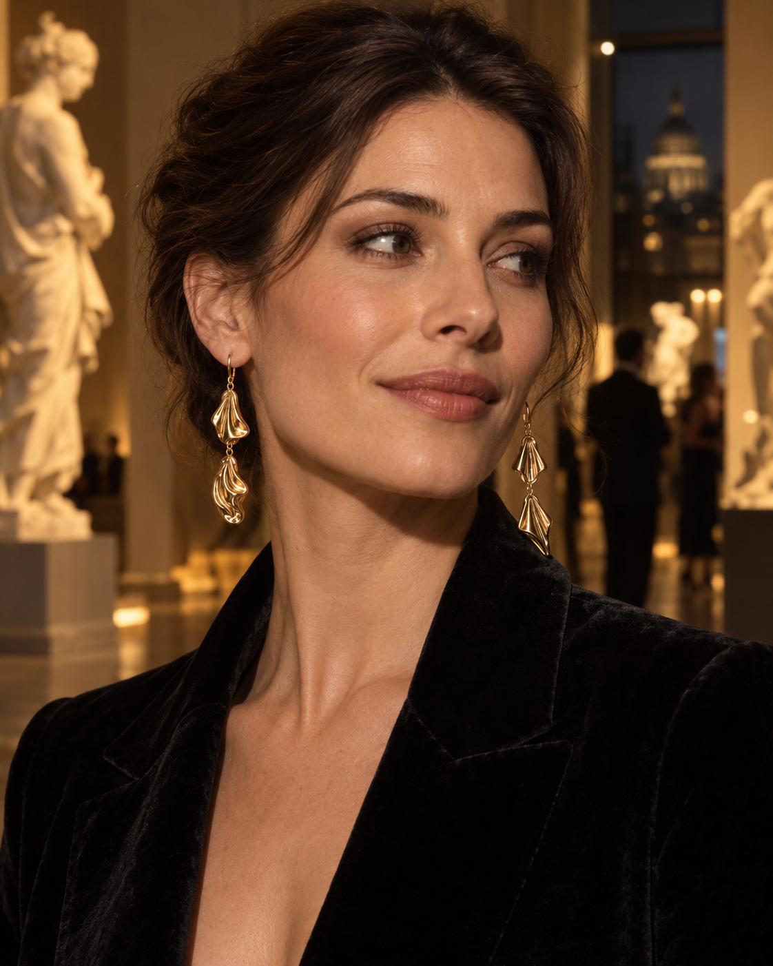 Gallery After Hours Sculptural Earrings – 18K Gold-Plated Copper & 925 Silver Hooks