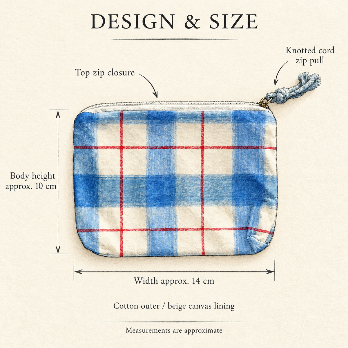 Little Everyday Joys – Patterned Fabric Zip Pouch