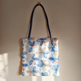 Blue Petals – Floral Embroidered Tote & Shoulder Bag