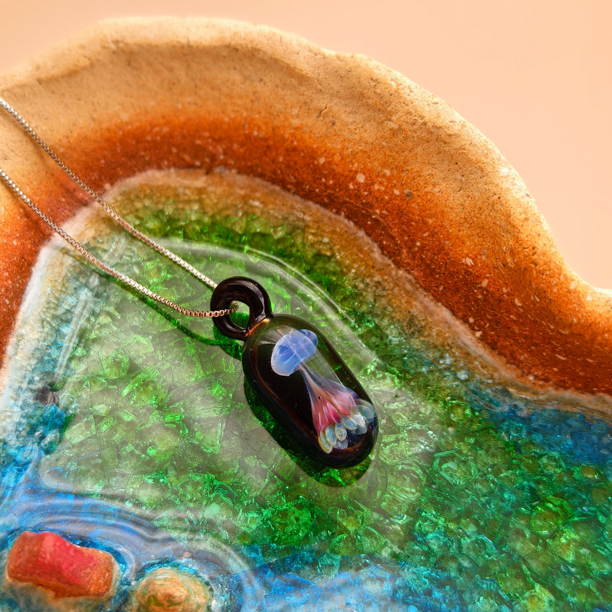 Whispers from the Abyss – Glass Jellyfish Pendants