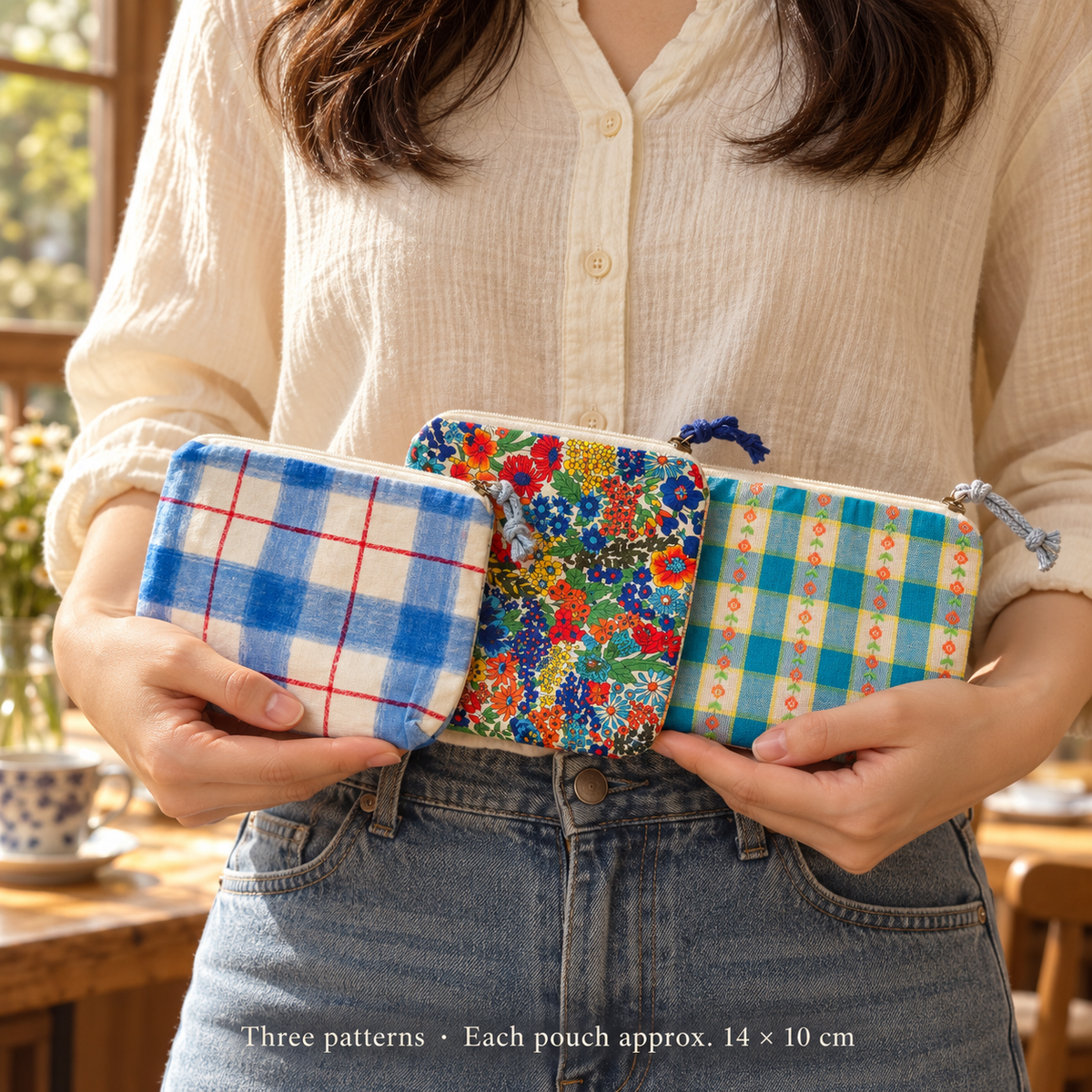 Little Everyday Joys – Patterned Fabric Zip Pouch
