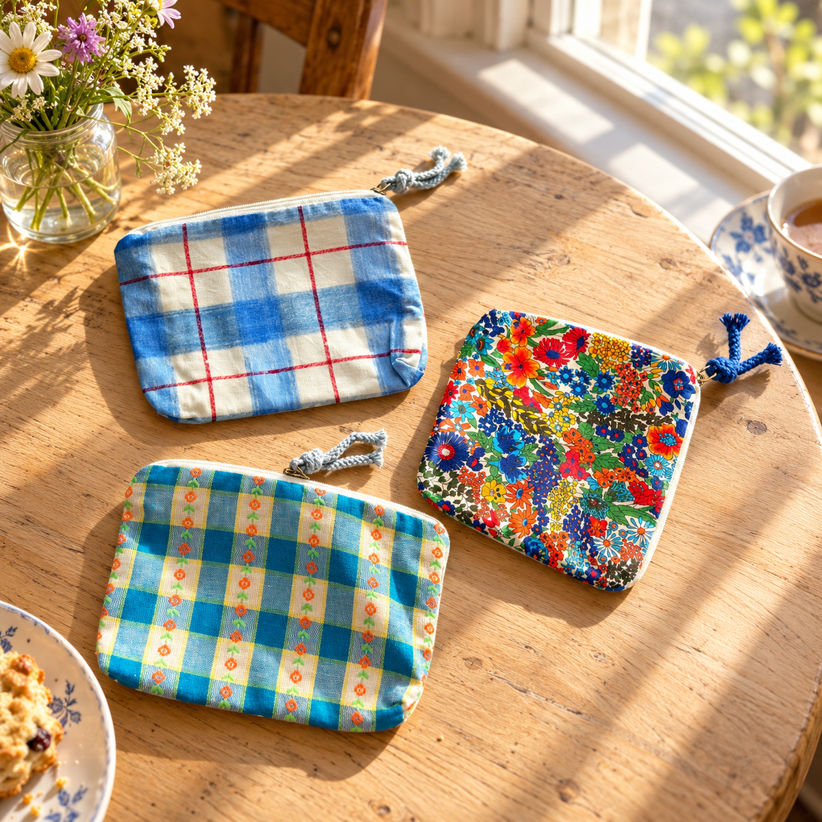 Little Everyday Joys – Patterned Fabric Zip Pouch