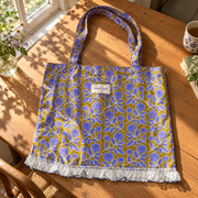 Violet Garden – Floral Ruffle Tote