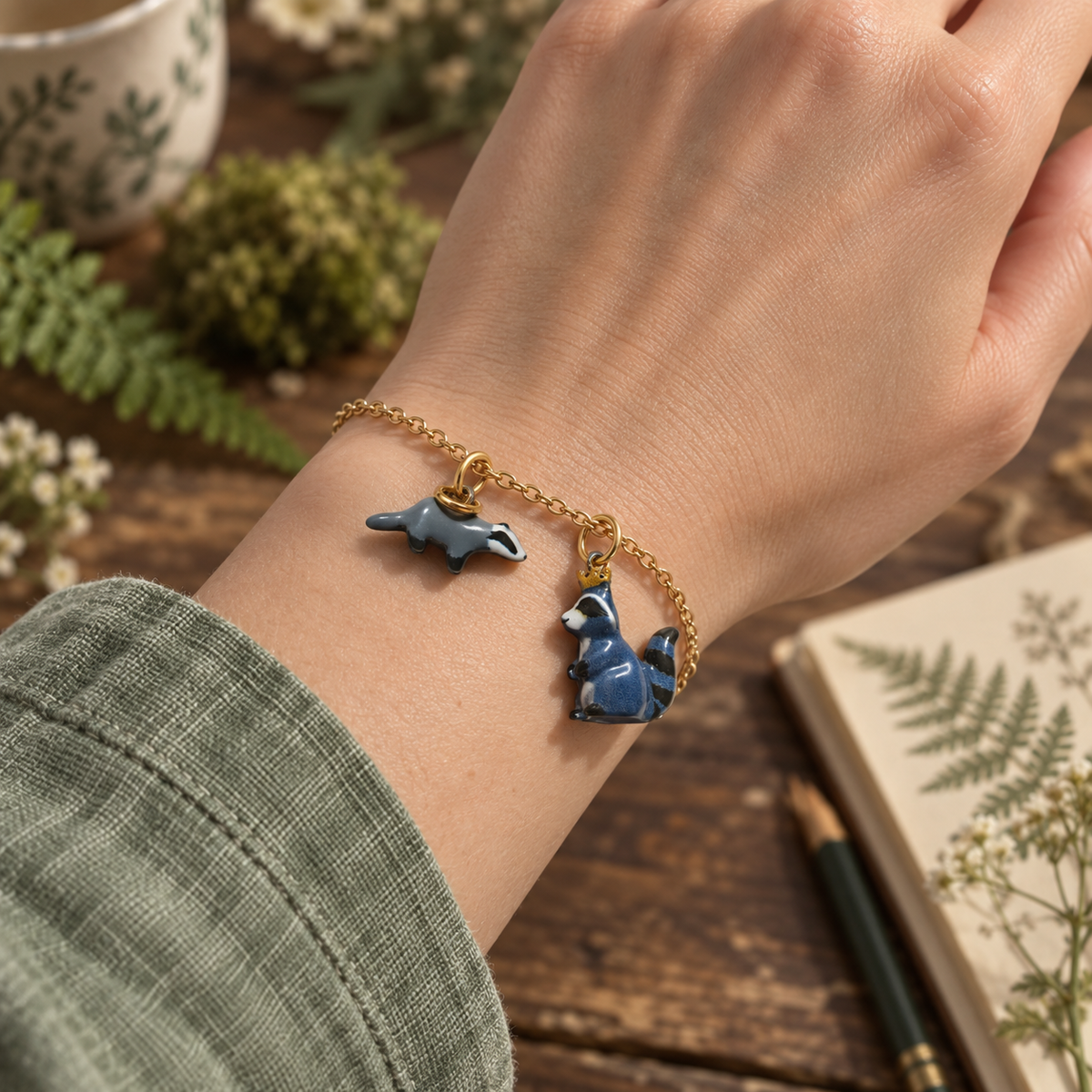 The Woodland Neighbours – Copper & Stainless Steel Woodland Animal Charms & Pendants